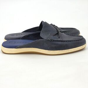 Sperry  Mulefish Boat Shoes Womens Size 6 Blue Distressed Leather Nautical Prep